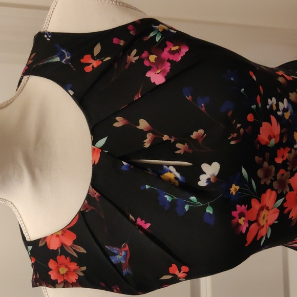 Express sz 0 sleeveless black multi color dress - Picture 2 of 8